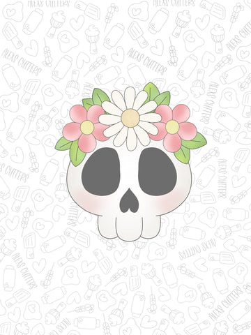 Hippie Floral Skull