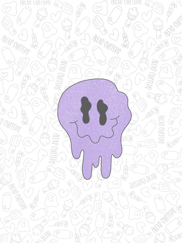 Purple Drippy Smiley
