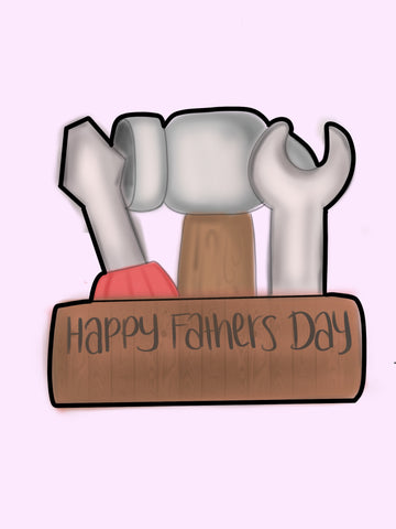Cute Tool Plaque Cookie Cutter, Fathers day Cutter, Tool Cutter
