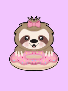 Cute Ella Sloth With Donut, Sloth Cutter, Donut Cutter