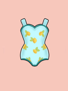 Cute Lemon Bathing Suit Cookie Cutter, Summer Cutter