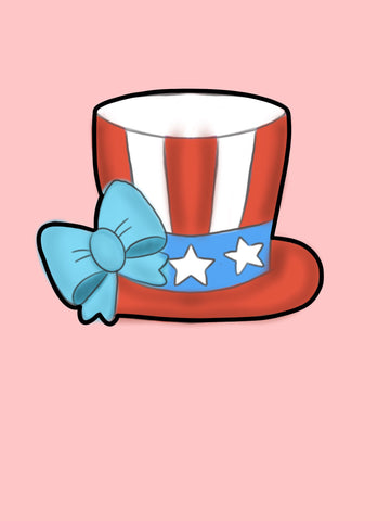 Girly Uncle Sam Hat Cookie Cutter