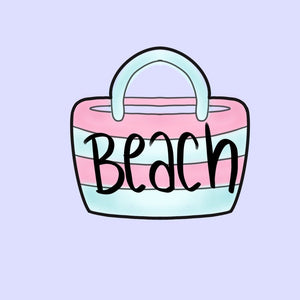 Cute Beach Tote Cookie Cutter, Summer cutter