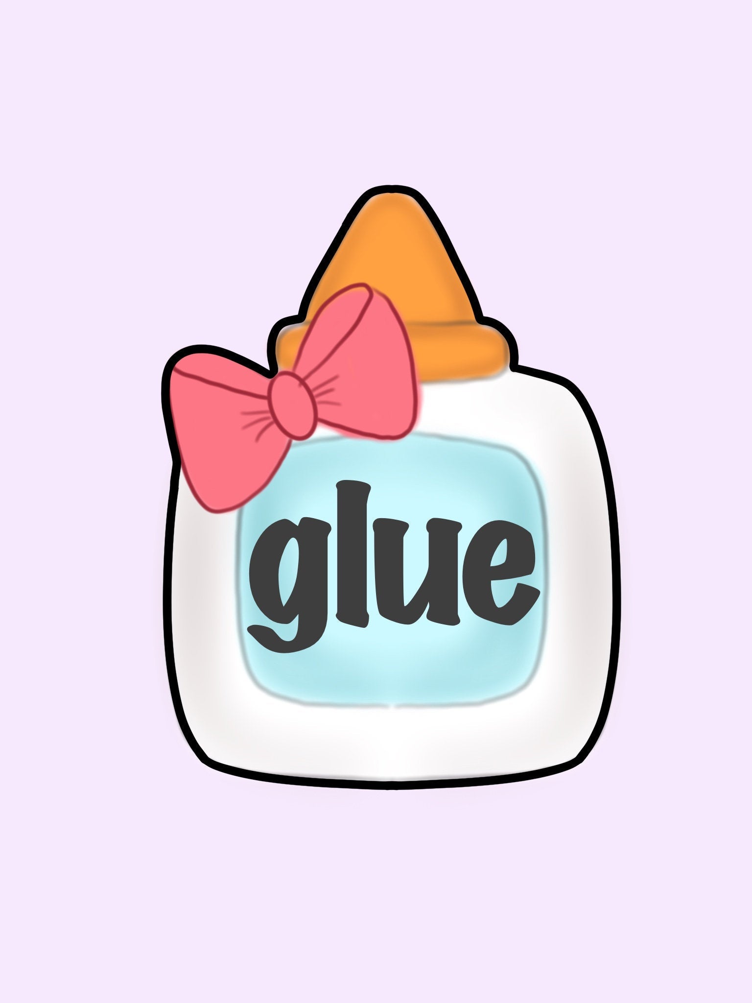 Girly Chubby Glue Cookie Cutter, School Cutter