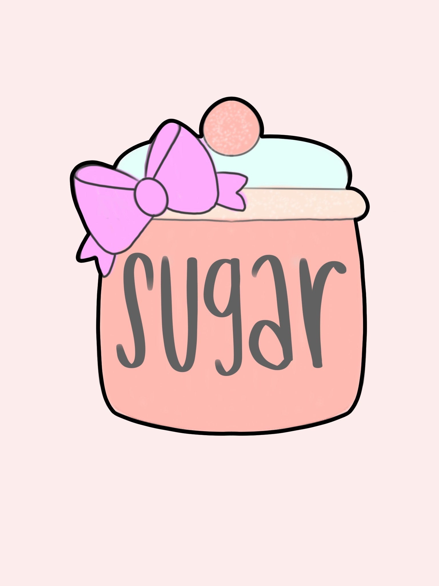 Girly Sugar Jar Cookie Cutter