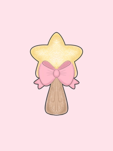 Girly Chubby Star Wand Cookie Cutter