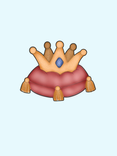 Crown On Cushion Cookie Cutter