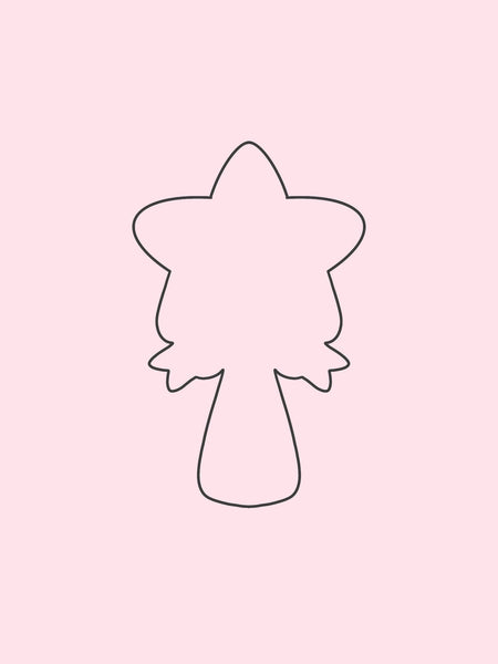 Girly Chubby Star Wand Cookie Cutter