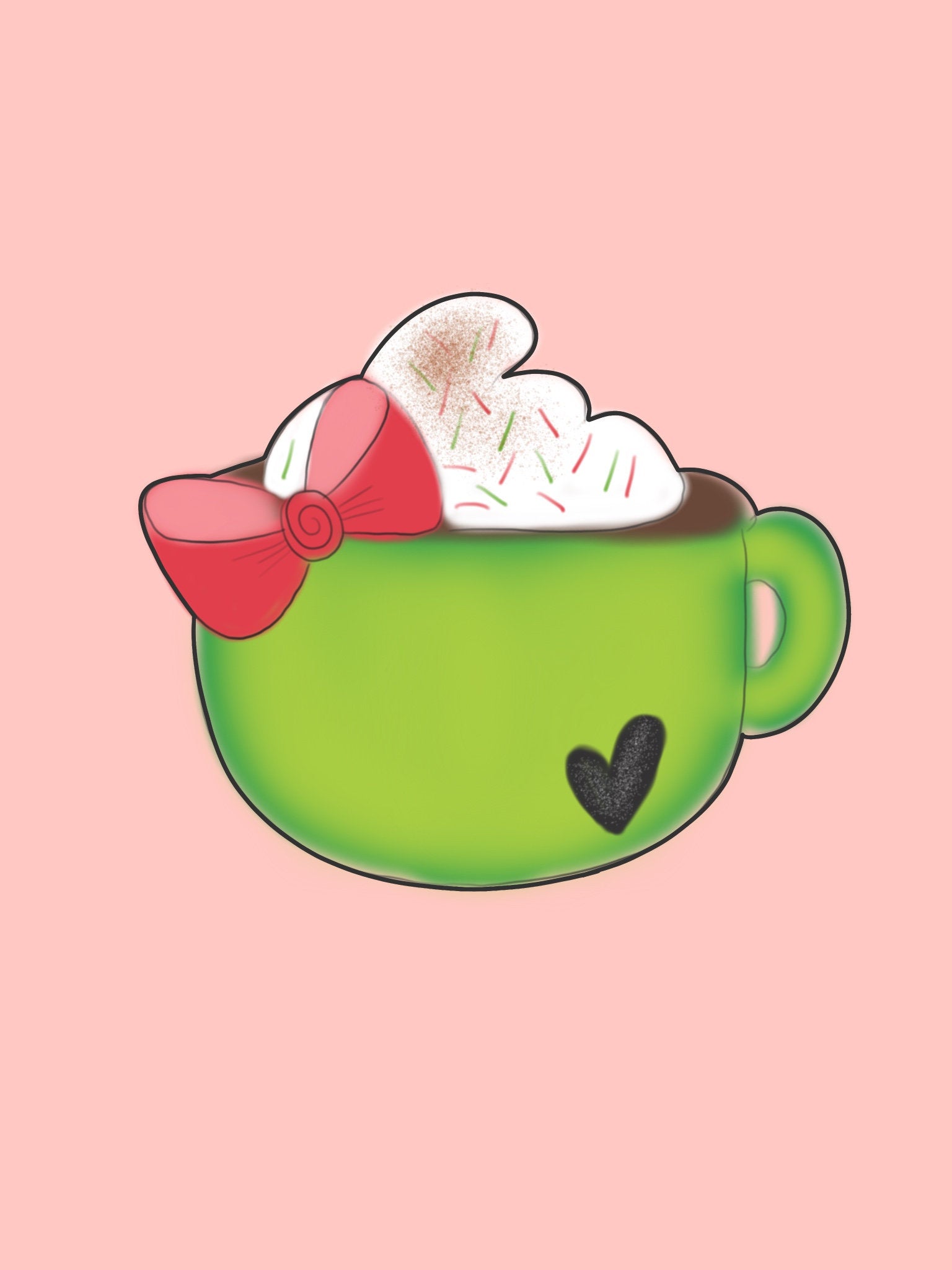 Teacup With Bow And Whip Cookie Cutter