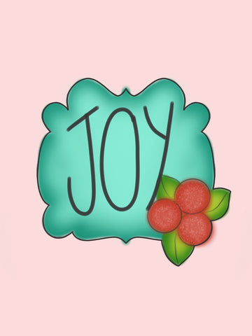 Holly Joy Plaque Cookie Cutter