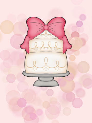 3 Tier Cake With Bow Cookie Cutter