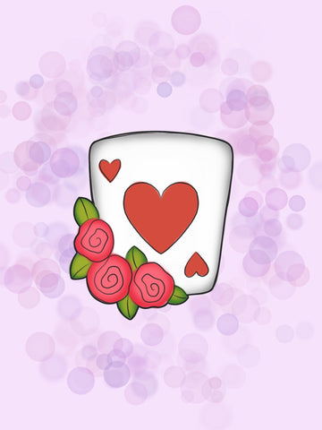 Floral Playing Card Cookie Cutter