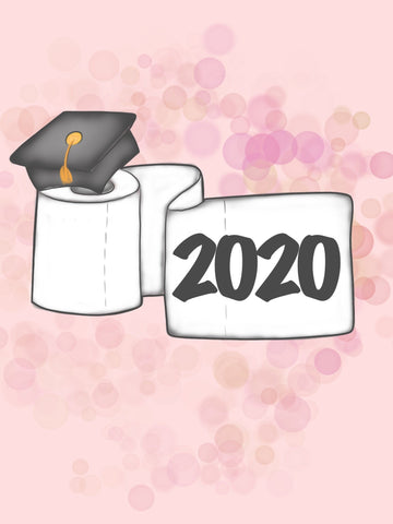 Grad Toilet Paper Banner Cookie Cutter