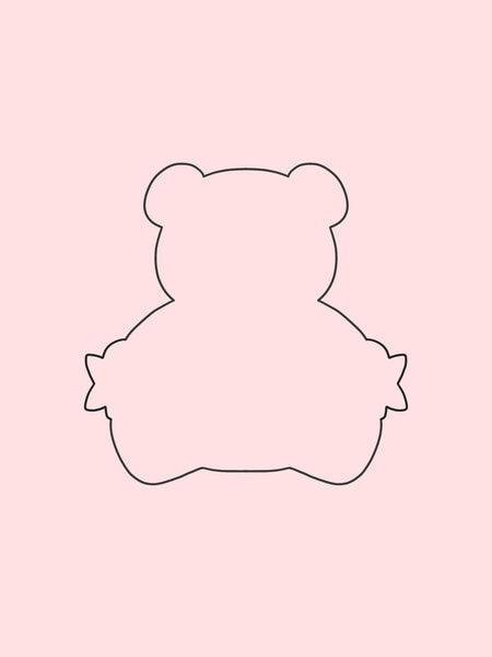 Teddy Bear With Banner Cookie Cutter