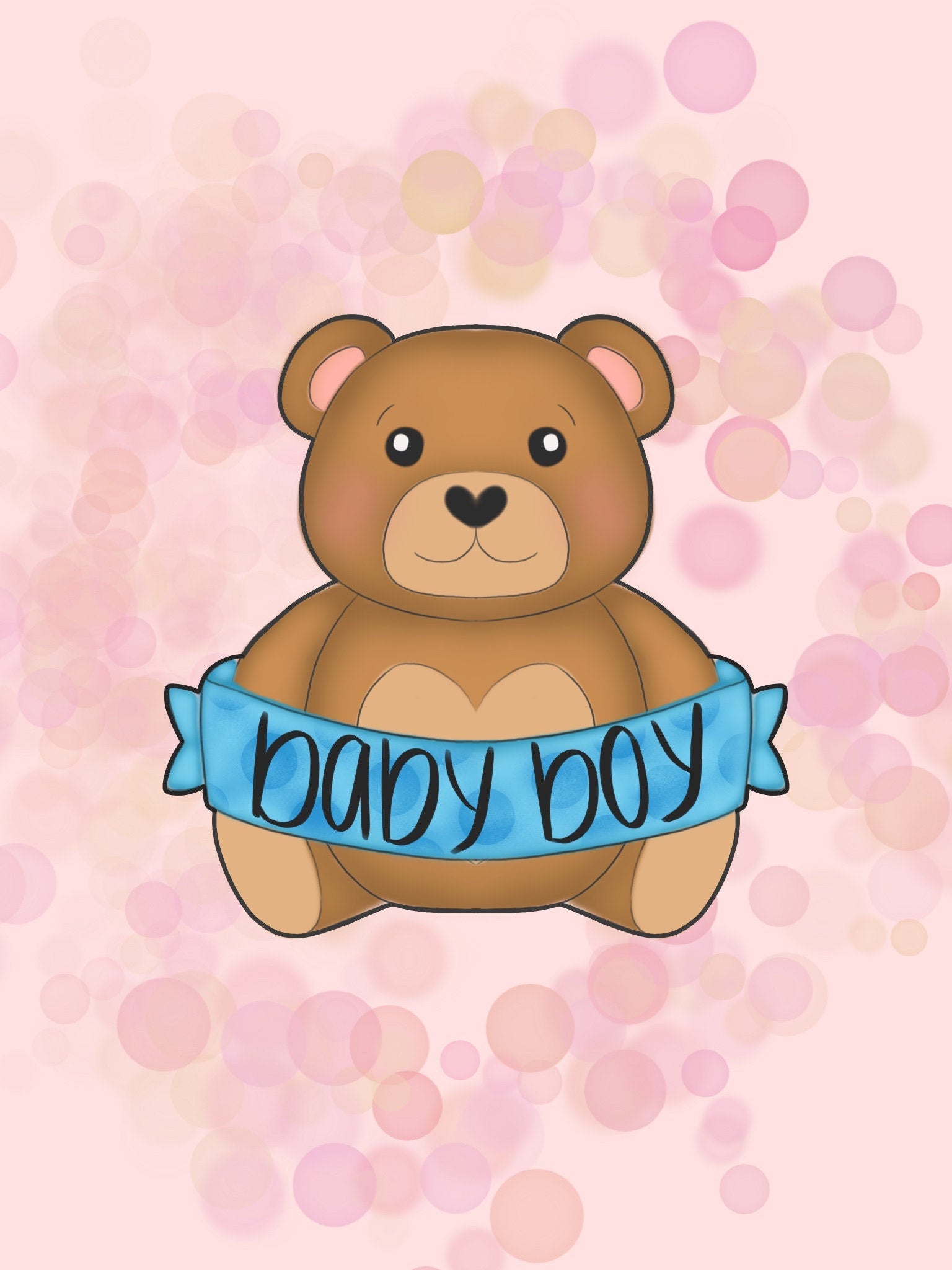 Teddy Bear With Banner Cookie Cutter