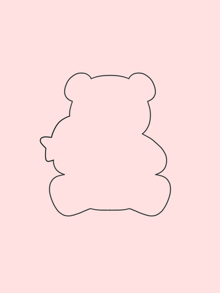 Teddy Bear With Bow Cookie Cutter