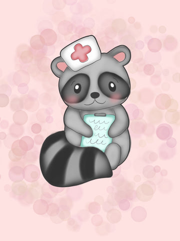 Raccoon Nurse Cookie Cutter