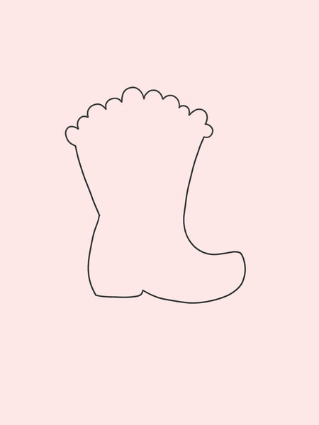 Scalloped Cowboy Boot Cookie Cutter