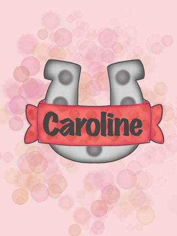 Caroline Horse Shoe Plaque Cookie Cutter