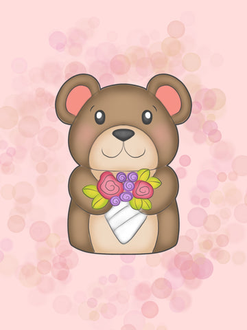 Bouquet Bear Cookie Cutter