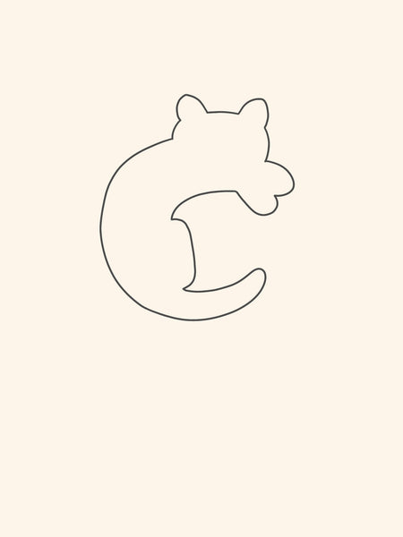 Cat Letter C Cookie Cutter