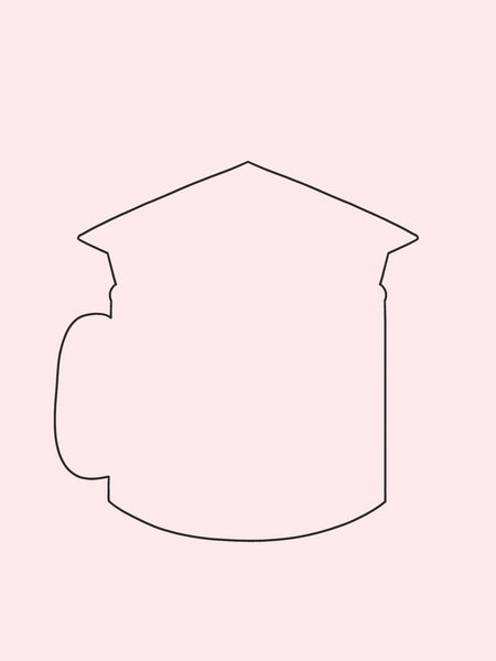 Grad Mug Cookie Cutter