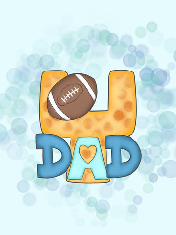 Dad Football Plaque Cookie Cutter