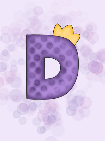 Letter D with Crown Cookie Cutter