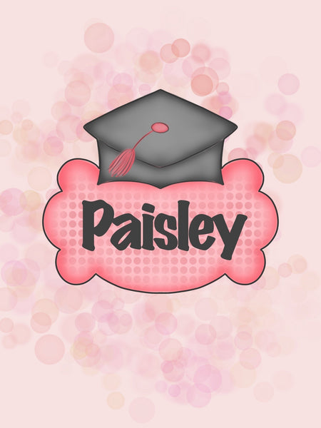 Paisley Grad Plaque Cookie Cutter