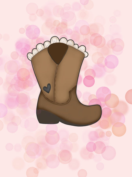 Scalloped Cowboy Boot Cookie Cutter