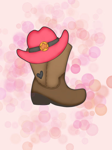 Cowboy Boot With Hat Cookie Cutter