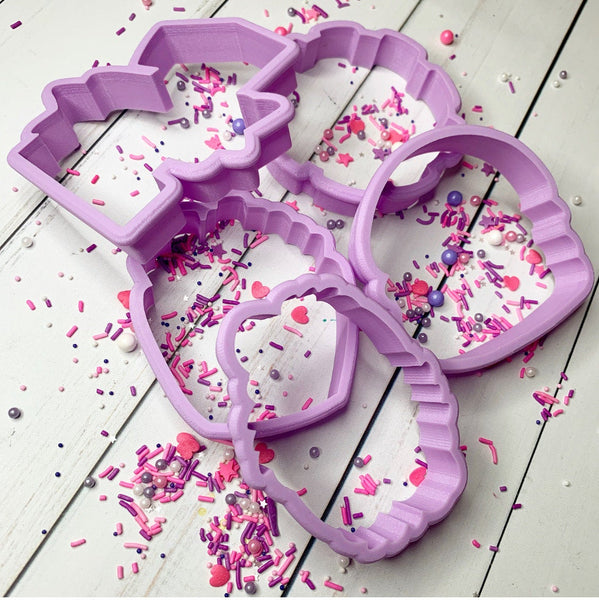 Girly Floral Mouse Silhouette Cookie Cutter