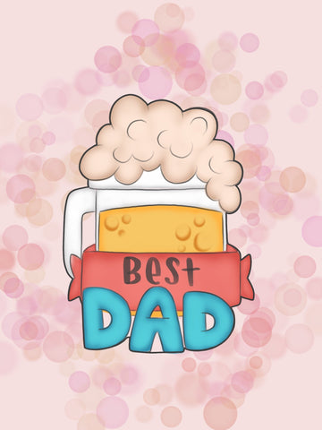 Best Dad Beer Cookie Cutter