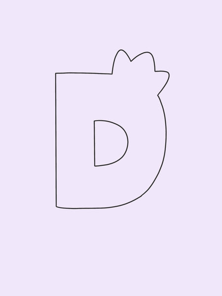 Letter D with Crown Cookie Cutter