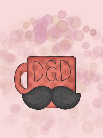 Dad Mustache Mug Cookie Cutter
