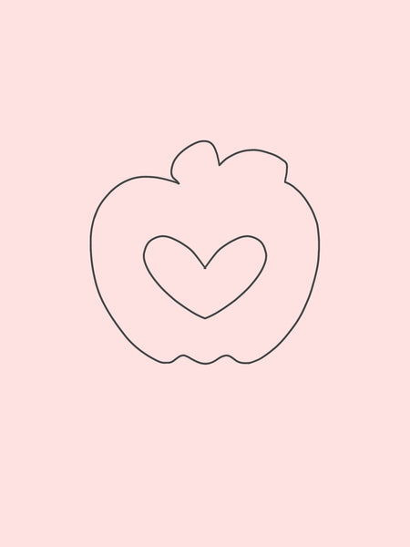 Apple With Heart Cutout Cookie Cutter