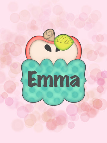 Emma Apple Plaque Cookie Cutter