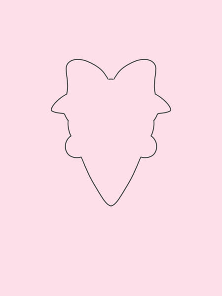 Ice Cream With Bow Cookie Cutter