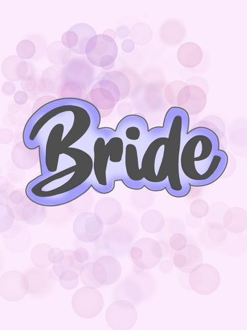 Bride Word Plaque Cookie Cutter