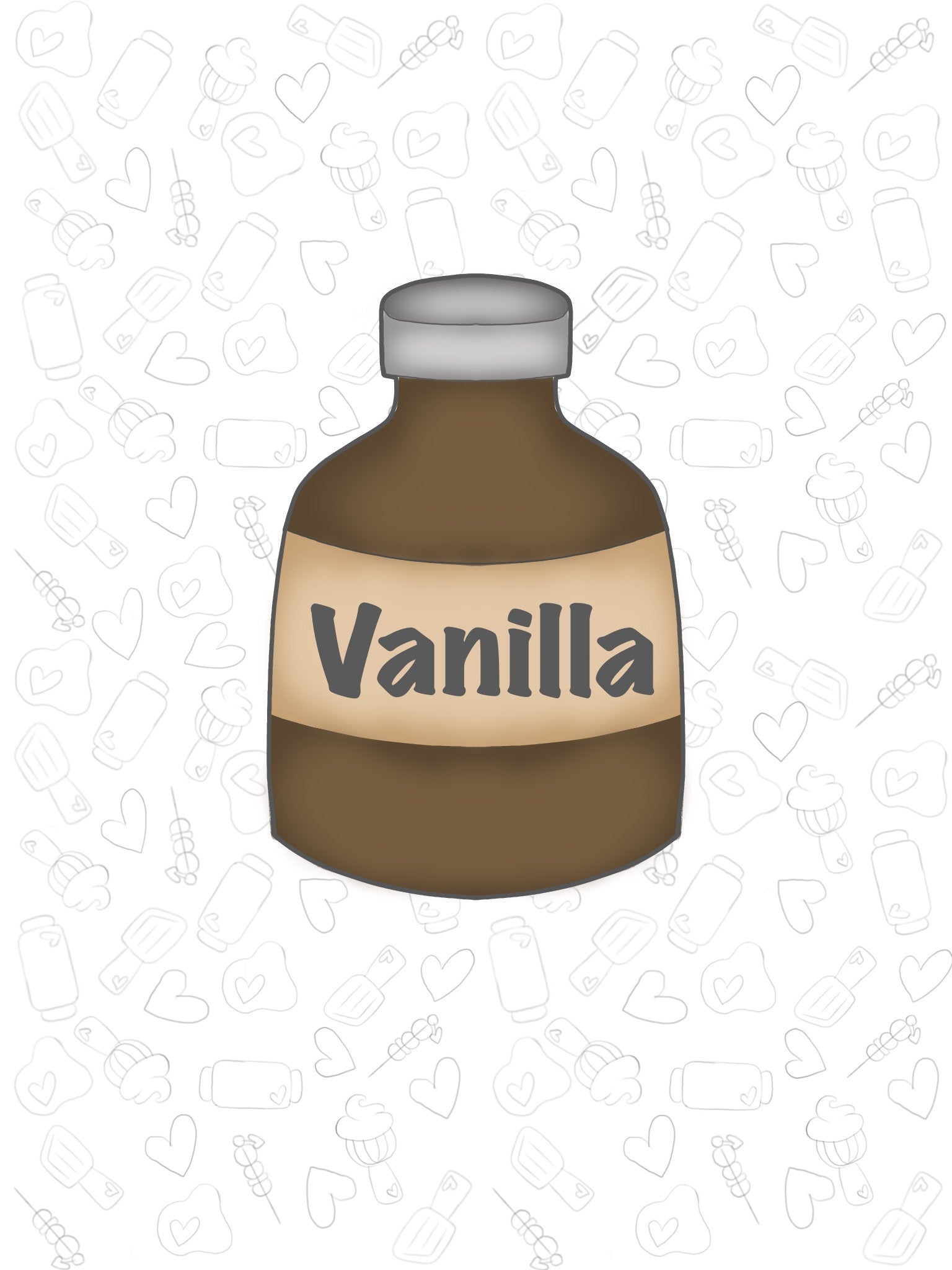 Vanilla Bottle Cookie Cutter