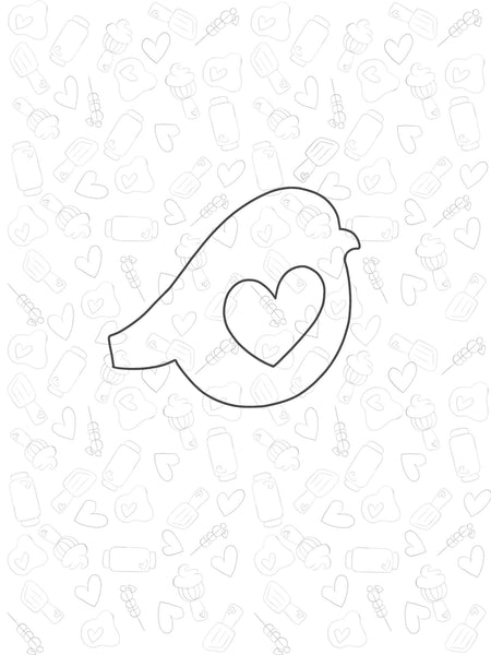 Bird Heart Cutout