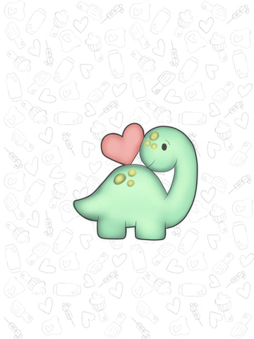 Heart Back Dino Cookie Cutter