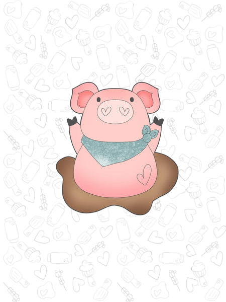 Happy Pig In Mud