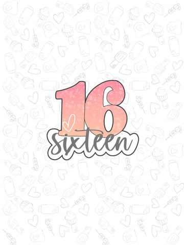 Lettered 16 with cutout