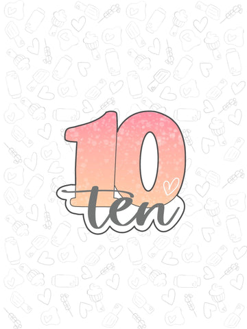 Lettered 10 with cutout