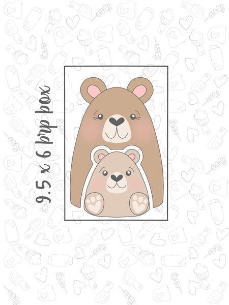 Mother bear and baby collection fits 9.5 by 6 brp