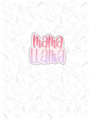 Mama Llama Font plaque
