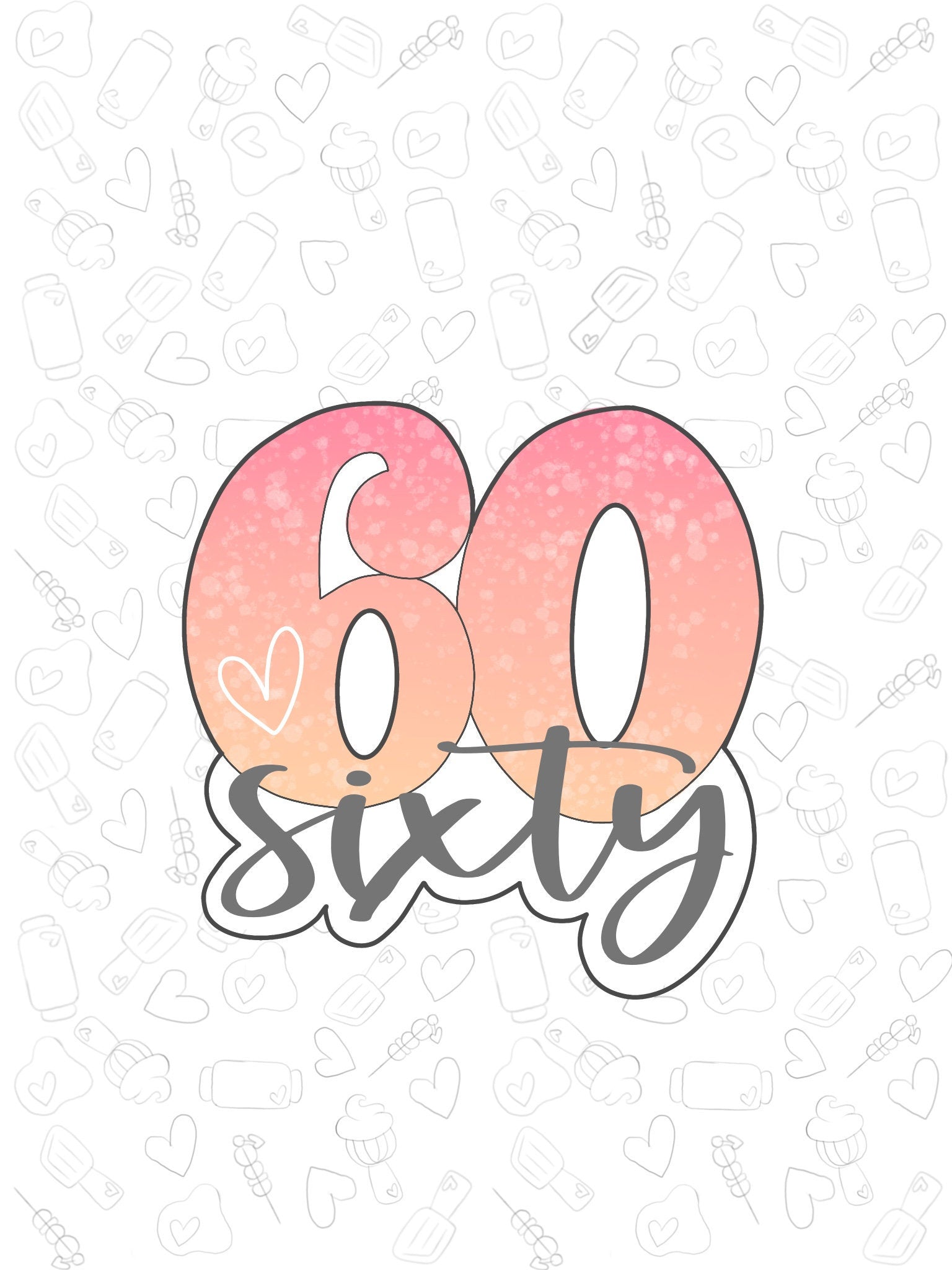 Lettered 60 with cutout