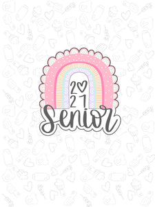 Scalloped  rainbow Senior plaque