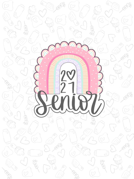 Scalloped  rainbow Senior plaque